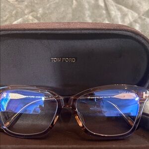 Tom Ford Women’s Tortoiseshell Blue Light Glasses